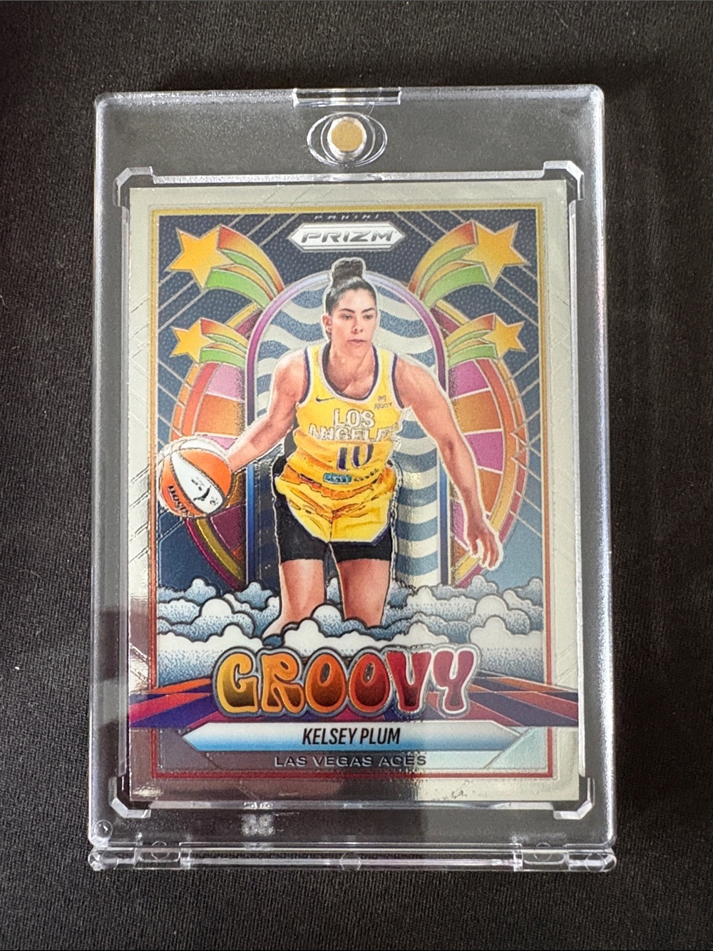 Panini Groovy Kelsey Plum Yellow Basketball Card